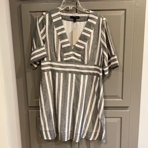 Banana republic stripe linen dress